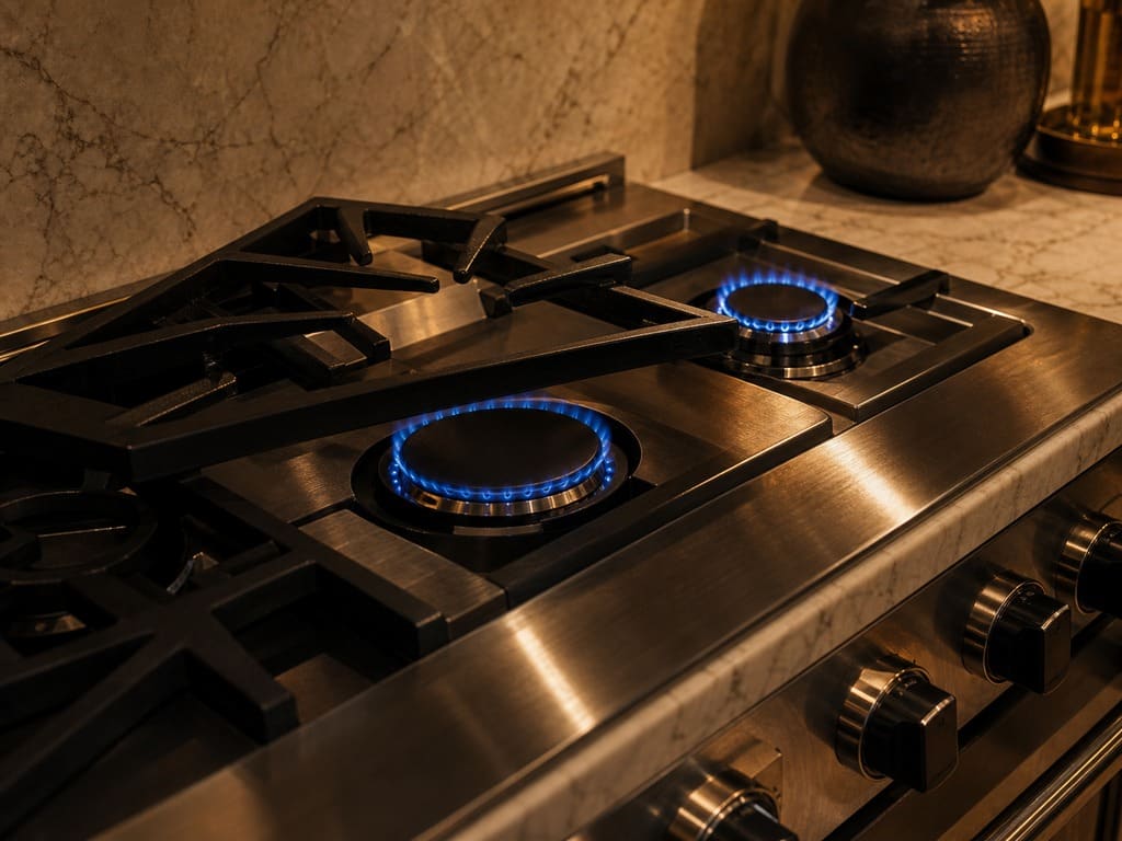 Viking professional cooktop and range serviced in a Hillsborough kitchen
